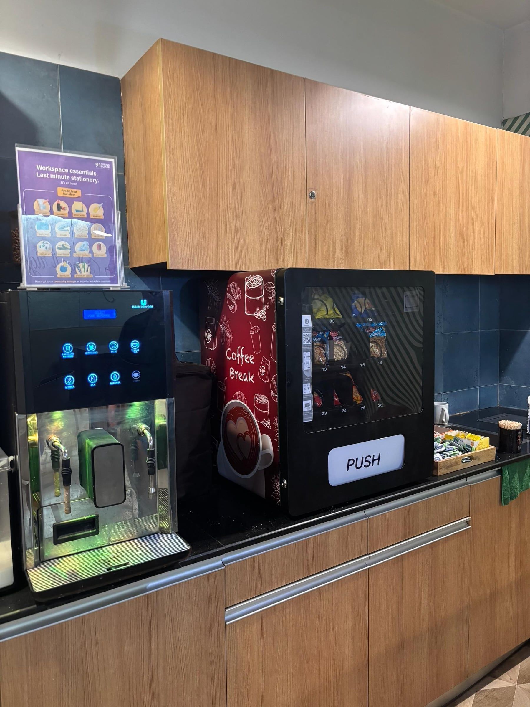 A countertop Wendor Comet in an office pantry