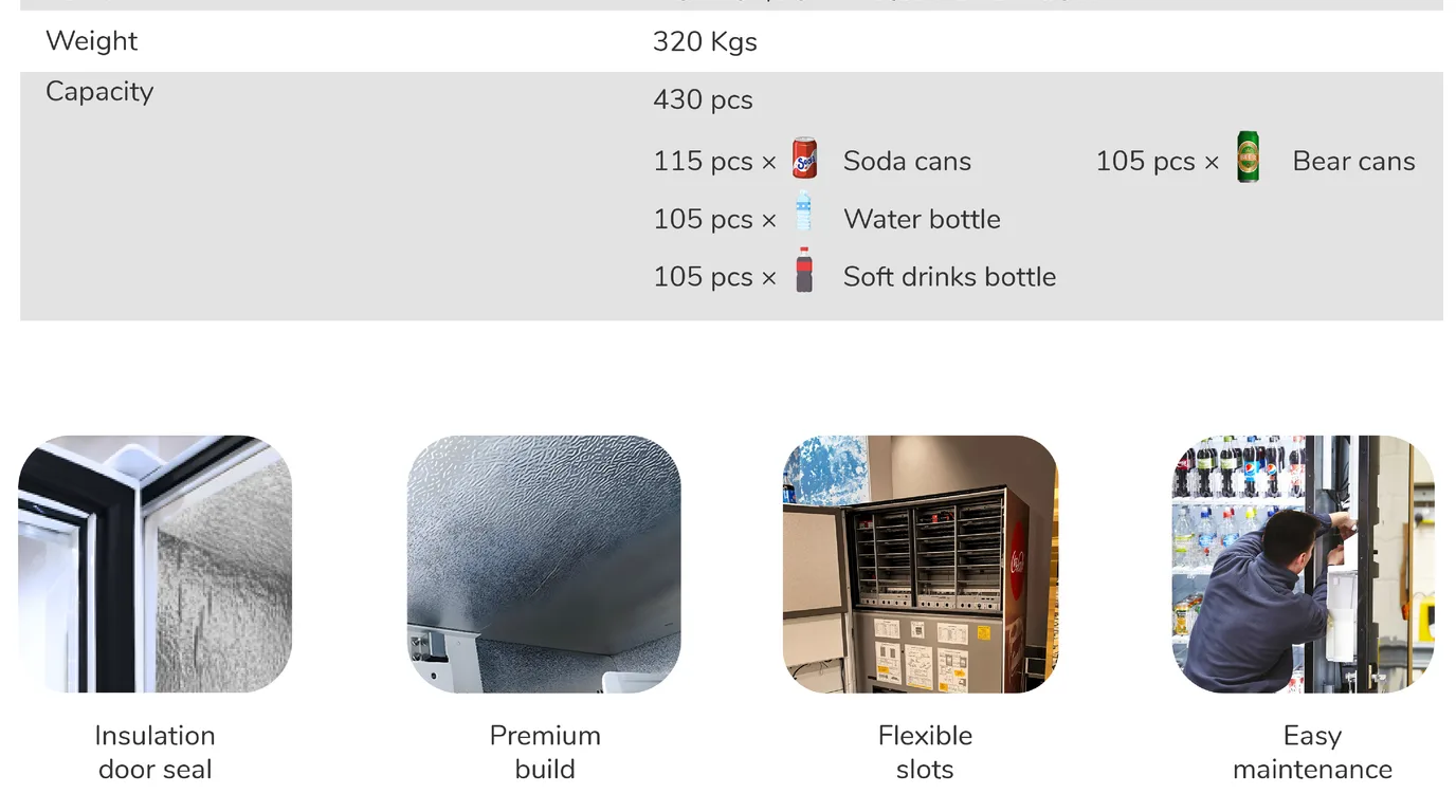 First-time entrepreneur beside a single vending machine with a financing app